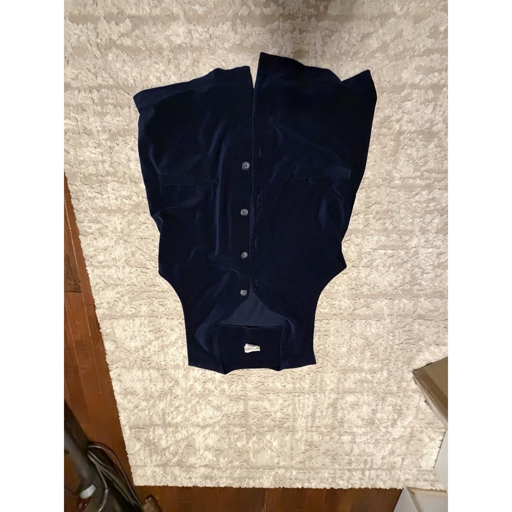 Women's XL Cold water Corduroy Navy Blue Long Vest